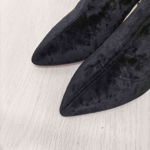 ジミーチュウ JIMMY CHOO イタリア製 LOUELLA 85 ベロアブーツ レディース JPN:38